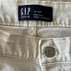 GAP Cream High Rise Denim